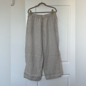 Jcrew Wide Leg Linen Pants